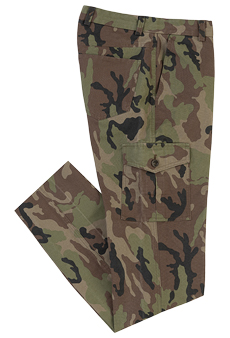 Pantalon Cargo, imprim camouflage