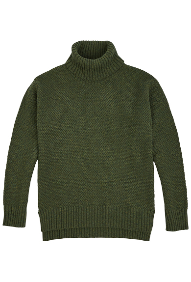 Pullover  col roul en maille perle double