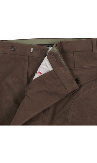 Pantalon de chasse en moleskine, brun