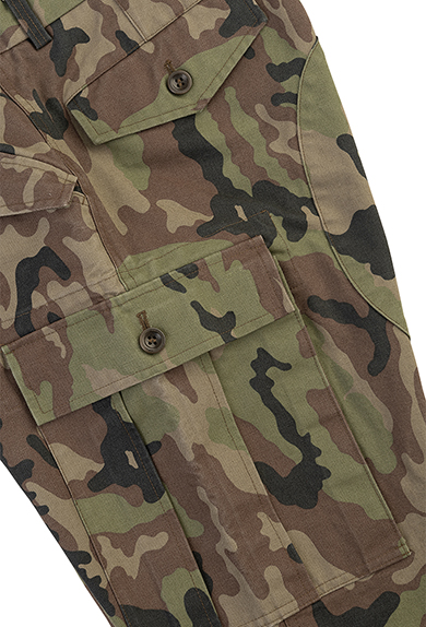 Pantalon cargo, imprim camouflage